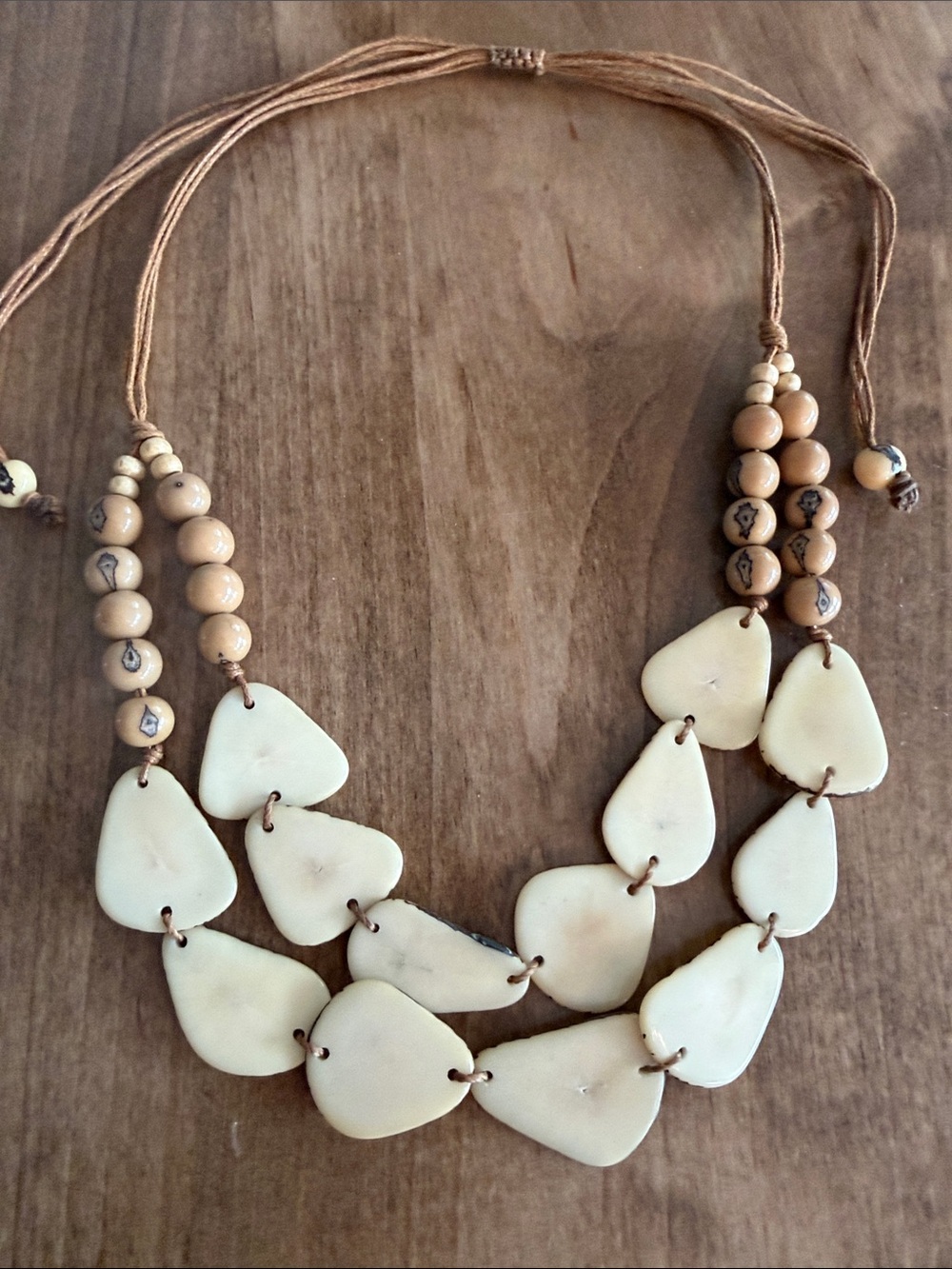 TAGUA Necklace Artisan Handmade Tagua colorful unique statement jewelry nwt 78